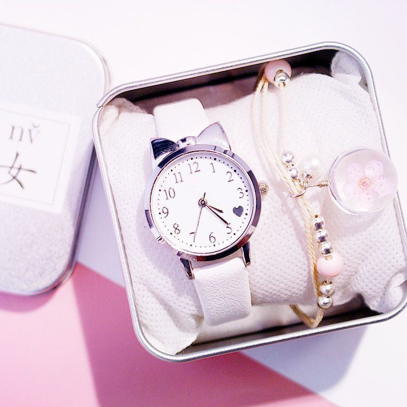 Wholesale Cute Girl Pointer Leather Watch